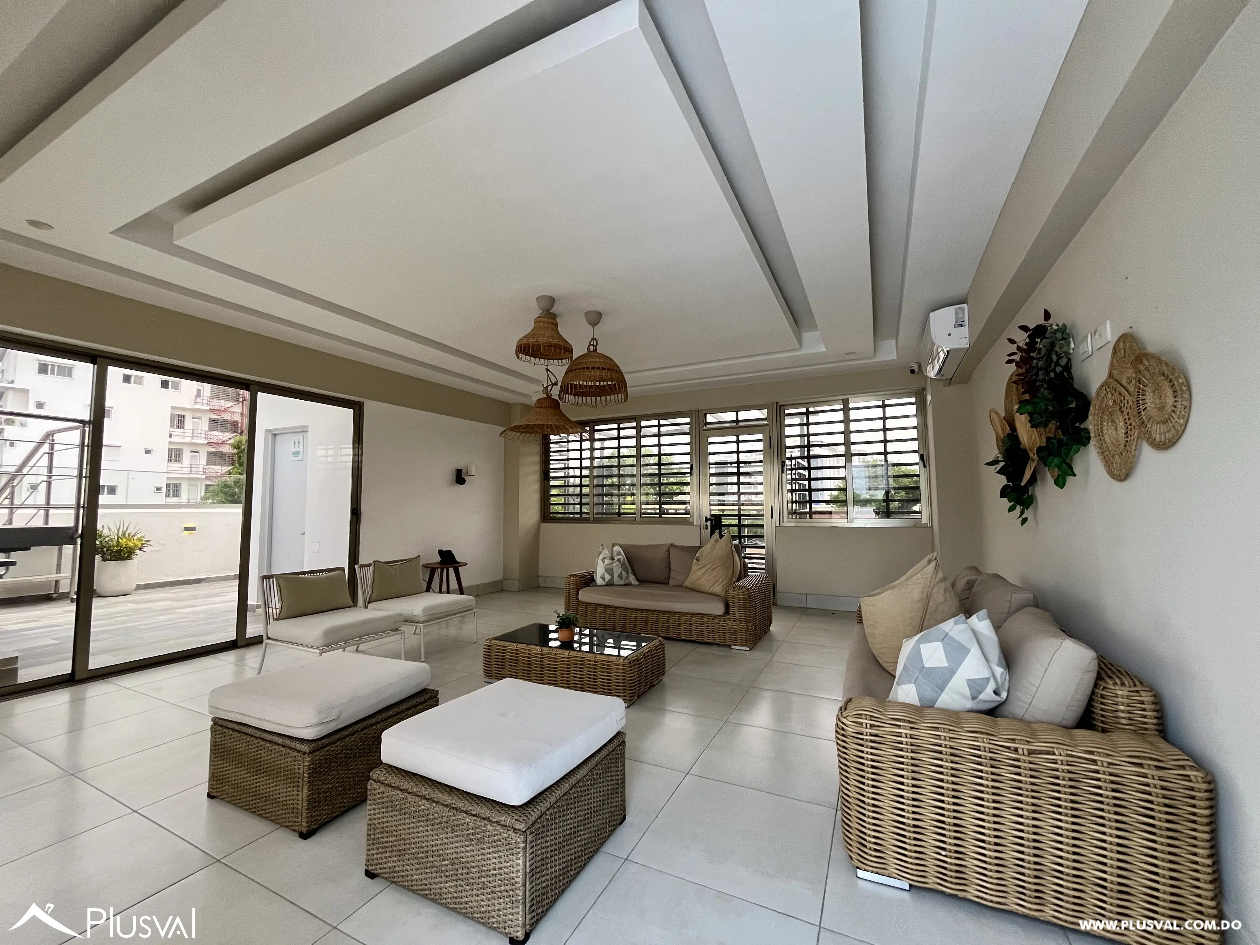 Terraza rooftop con piscina en alquiler en Gazcue 468489