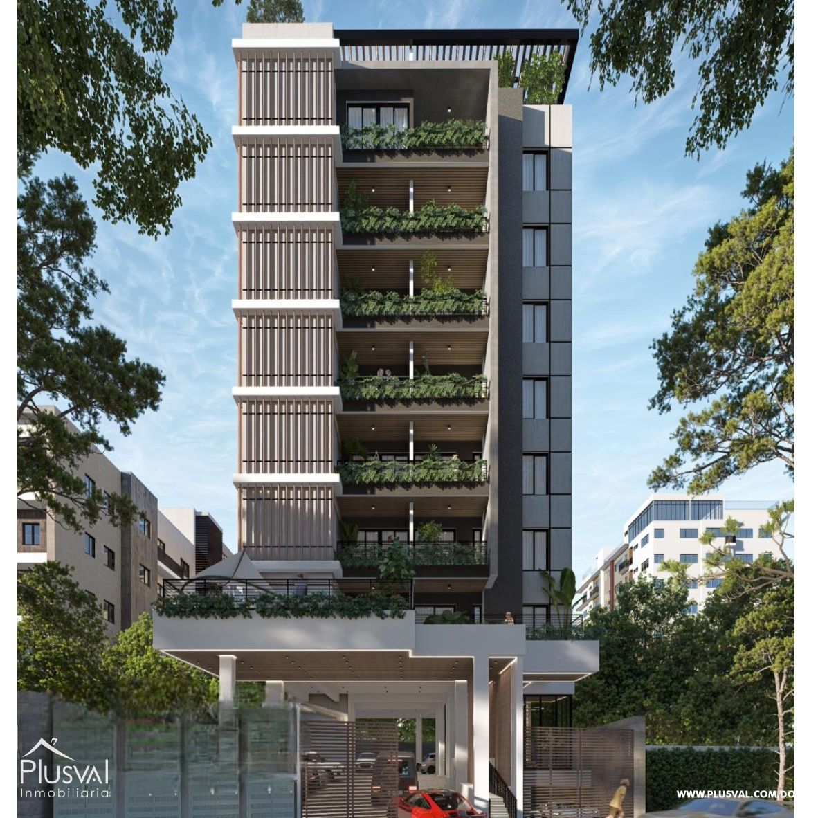 Proyecto de apartamentos de 2 habitaciones en Torre moderna del Ensanche Naco 390945