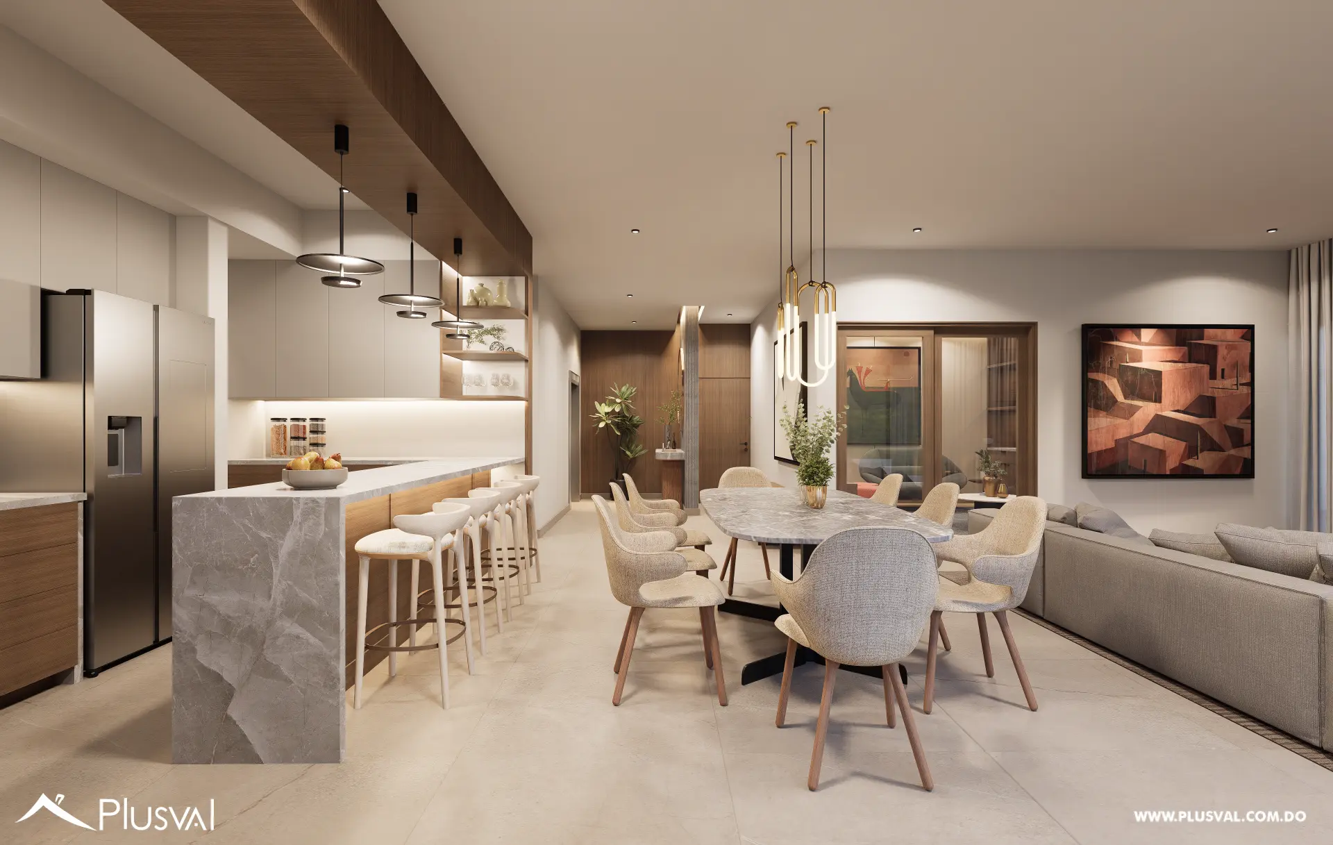 Exclusivo apartamento en venta en Naco 3 habitaciones con estudio, family room, balcón y 3 parqueos 514020