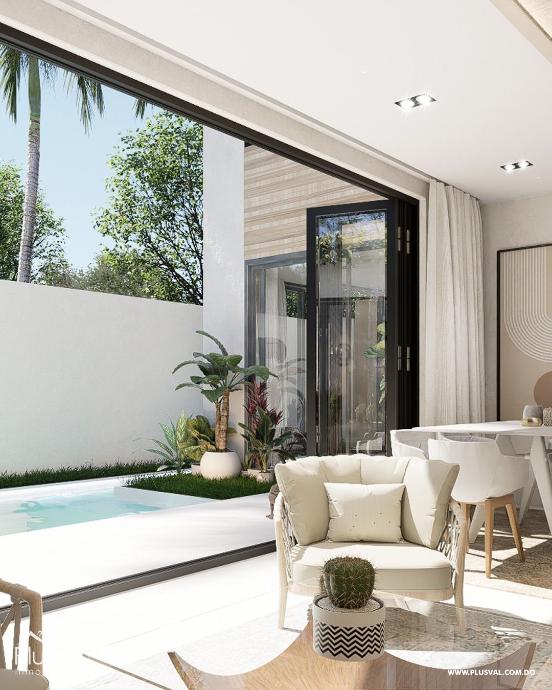 4 villas de 2 niveles en Punta Cana con piscina. 460179