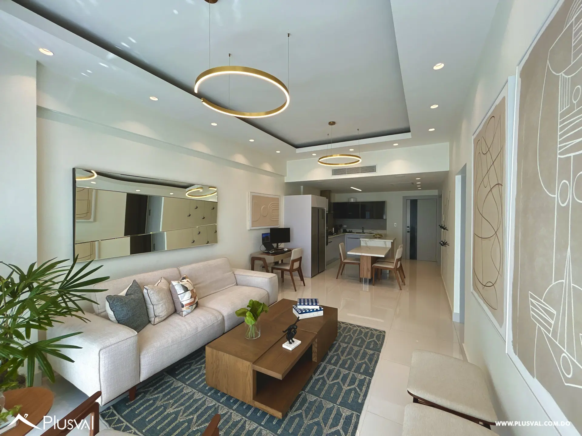 Apartamento amueblado 1 hab+estudio en alquiler,  Piantini 460626