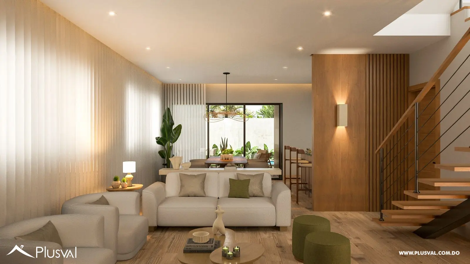 Townhouse de 3 habitaciones en Costa Cana – Con patio, terraza y piscina privada 463493