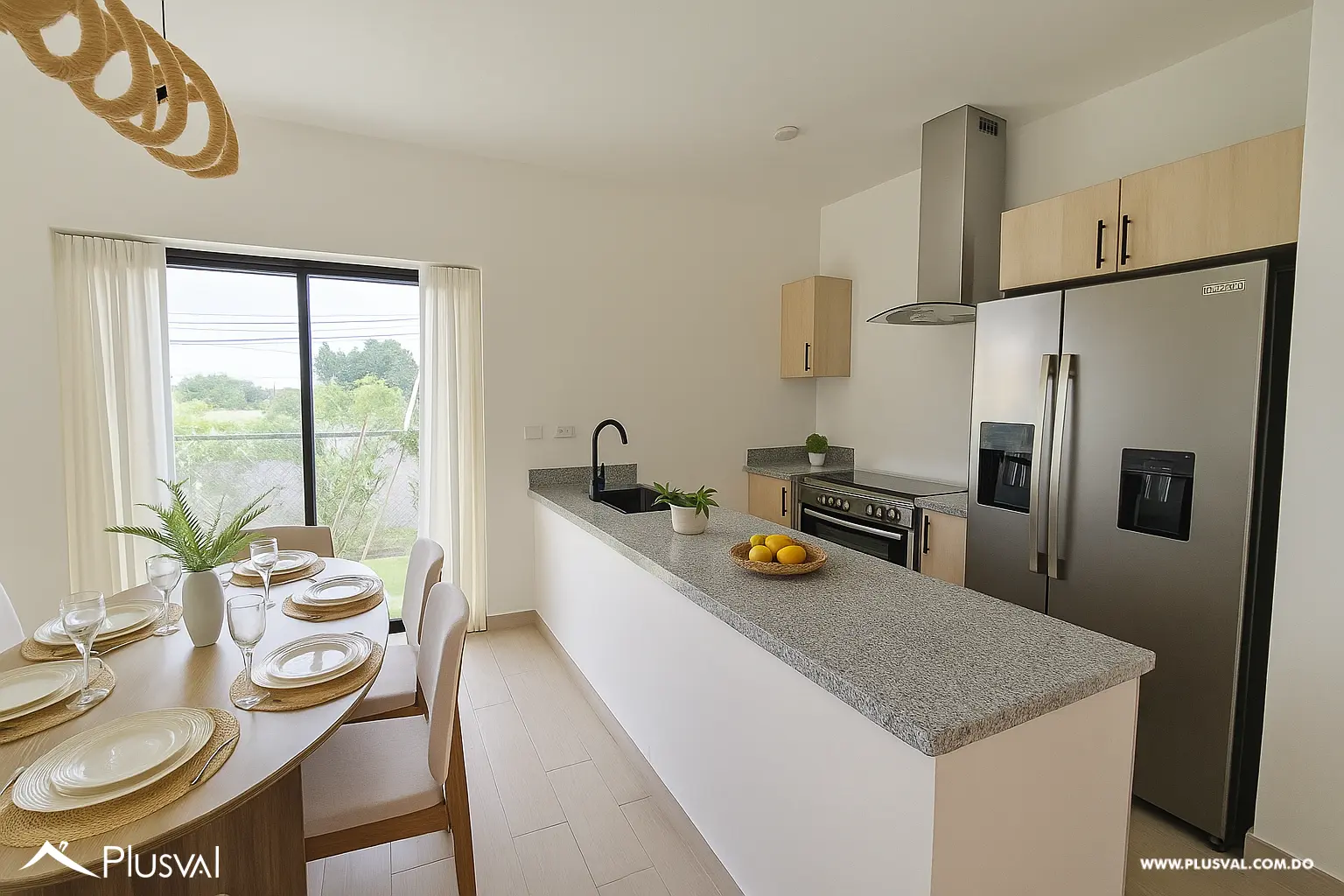 Villa tipo Townhouse de 3 Habitaciones con Patio en Residencial Bávaro PuntaCana 526166