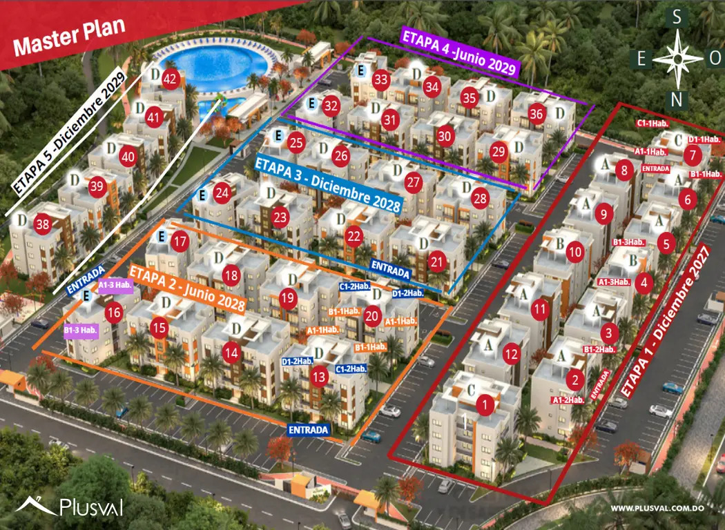 Apartamento de  2 Habitaciones en Bavaro con múltiples amenidades 524377