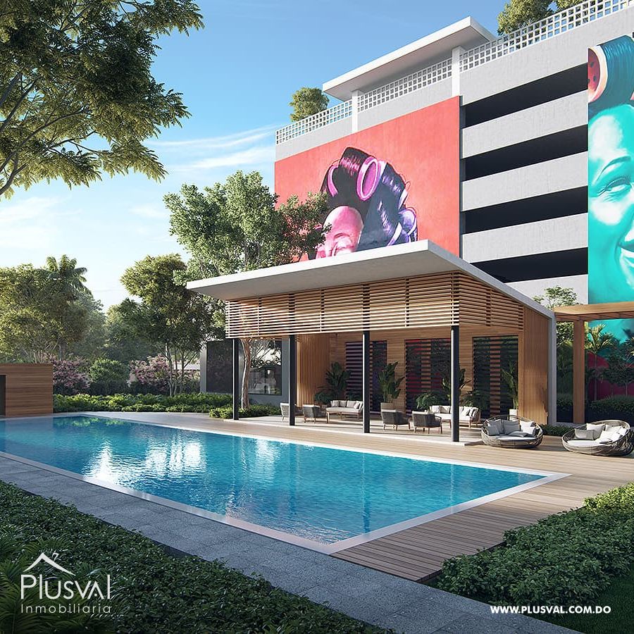Impresionante apartamento de 2 habitaciones en venta en un oasis urbano en el corazón de Santo Domingo 343055