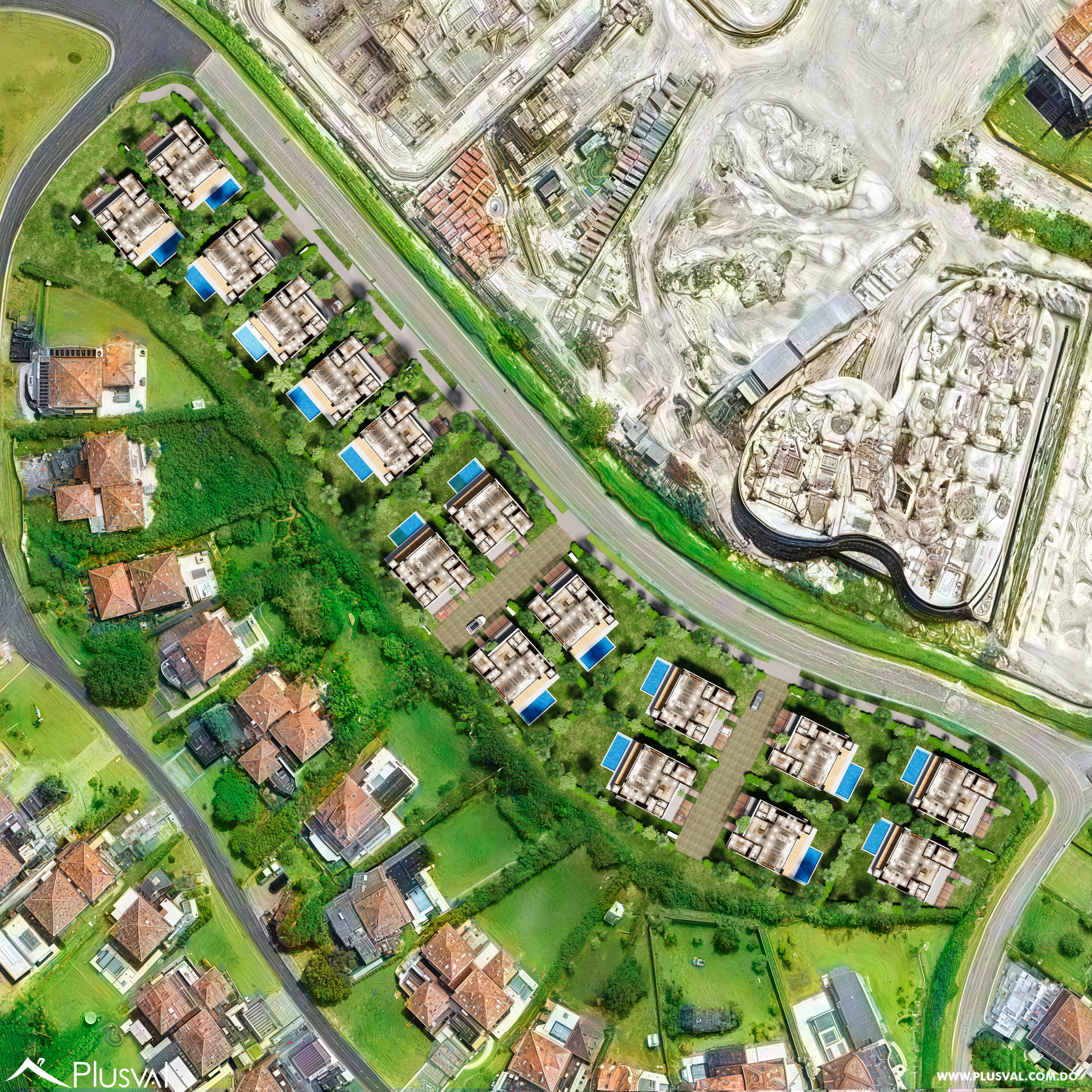 Villas en plano de 4 habitaciones en Cap Cana Punta Cana 478984