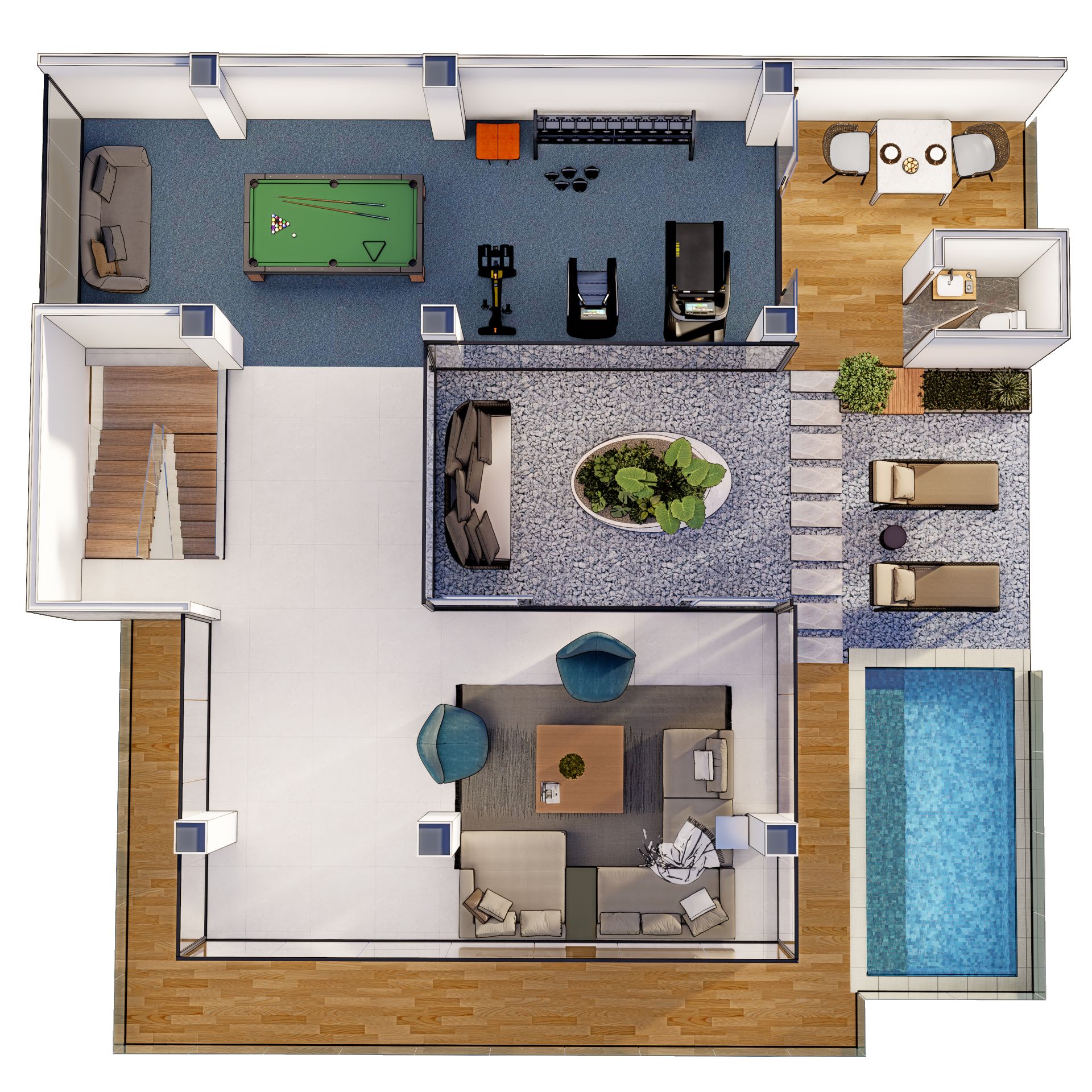 Villa de 4 habitaciones 3 Niveles y Piscina 426111