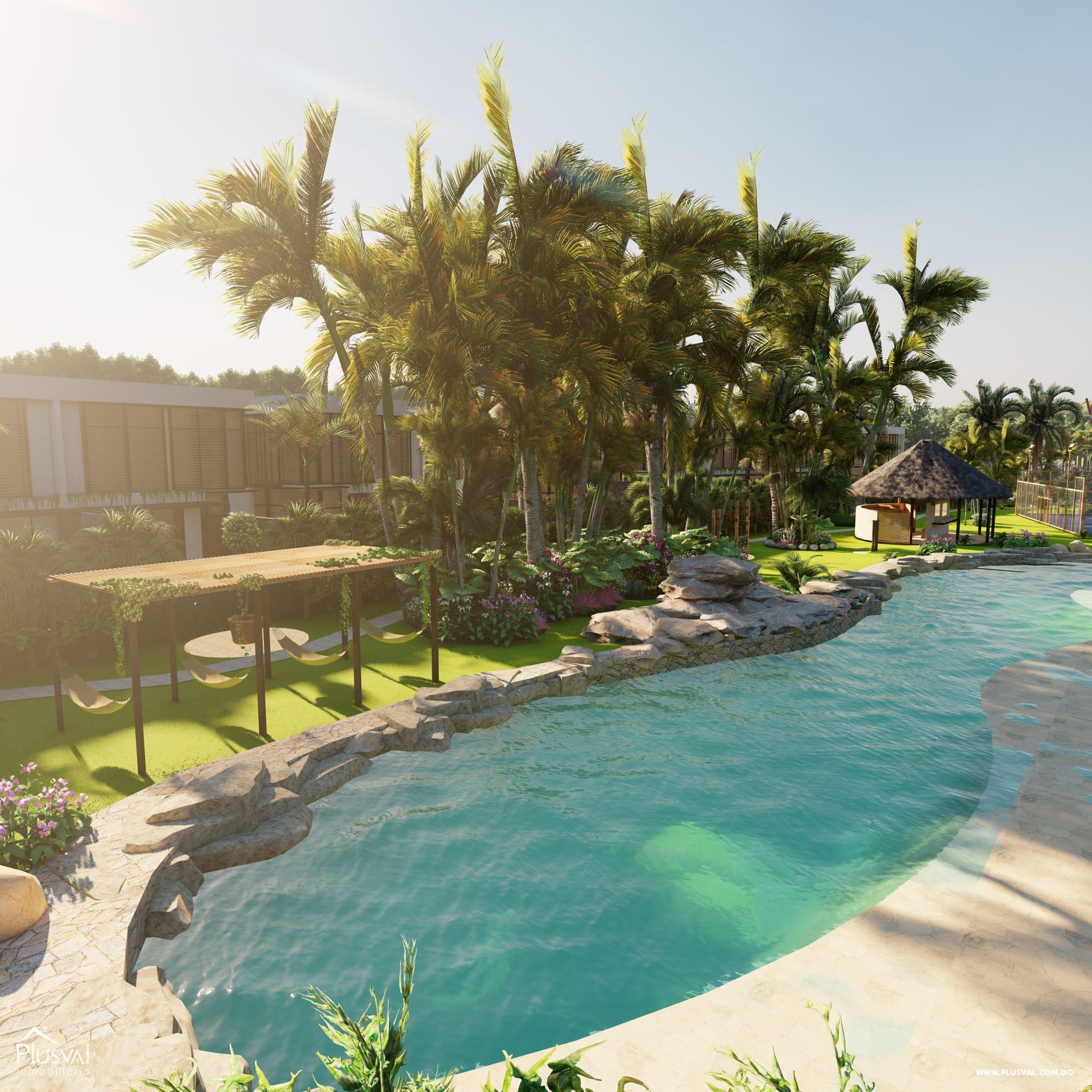 Villas en Bávaro, amplios metrajes de solar, una distribución integradas con la naturaleza. 348689