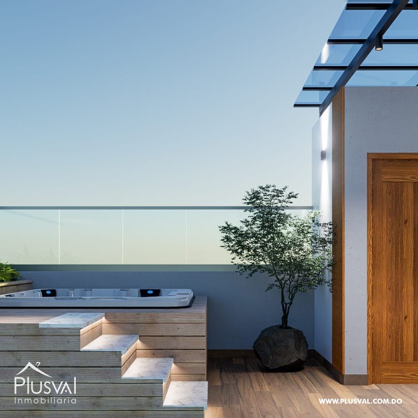 Apartamento en planos con patio privado, ubicado en zona residencial de Santiago, 408621