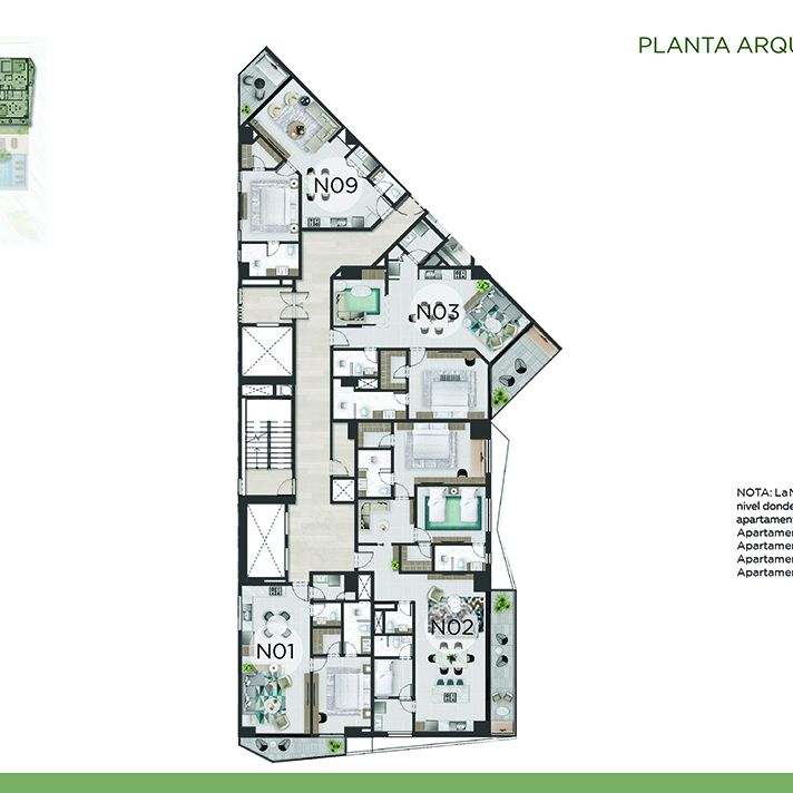 Moderno apartamento de 1 hab de venta en Piantini 235176
