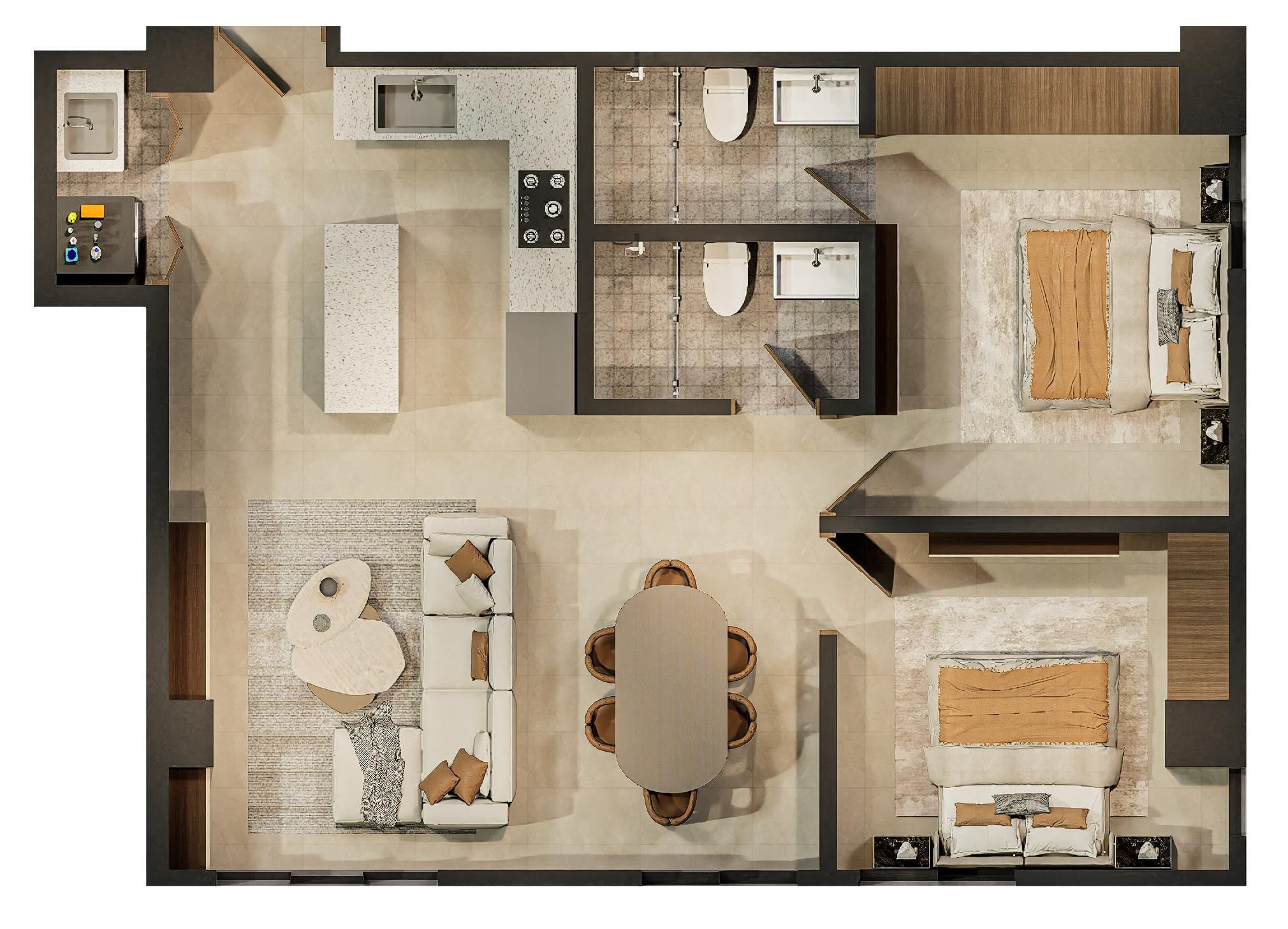 Moderno proyecto residencial de diseño minimalista. 451515