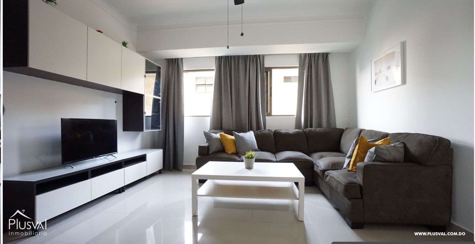 Apartamento amueblado de 1 habitación en Piantini, alquiler 194969