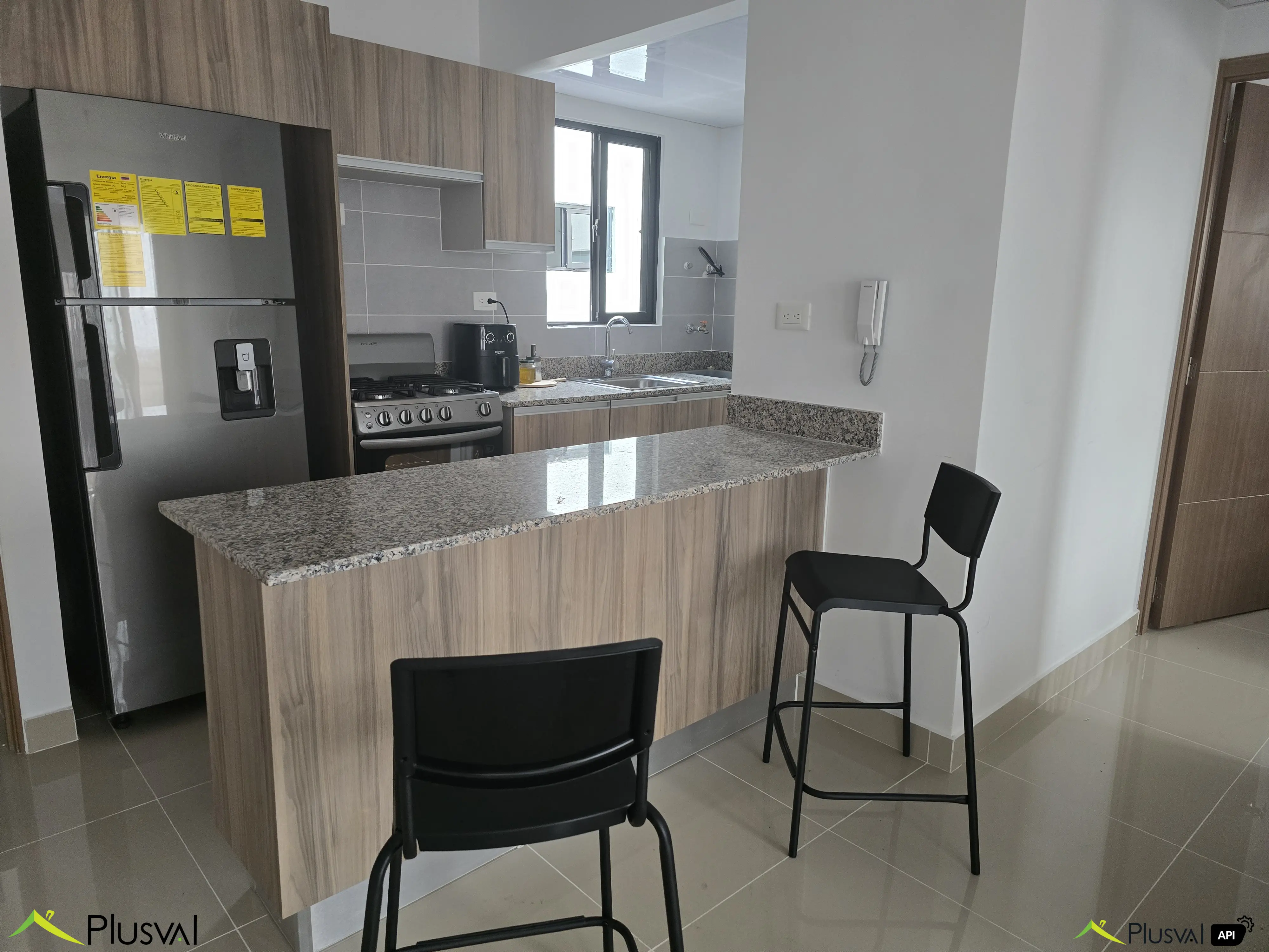 Moderno apartamento amueblado en Renta de 1 habitación en 4to nivel con areas sociales completas en Punta Cana 449239