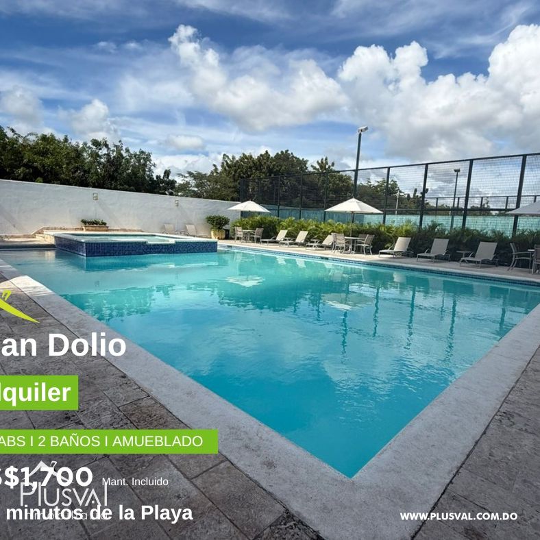 Alquilo hermoso apartamento en 2da linea de playa totalmente amueblado 407567