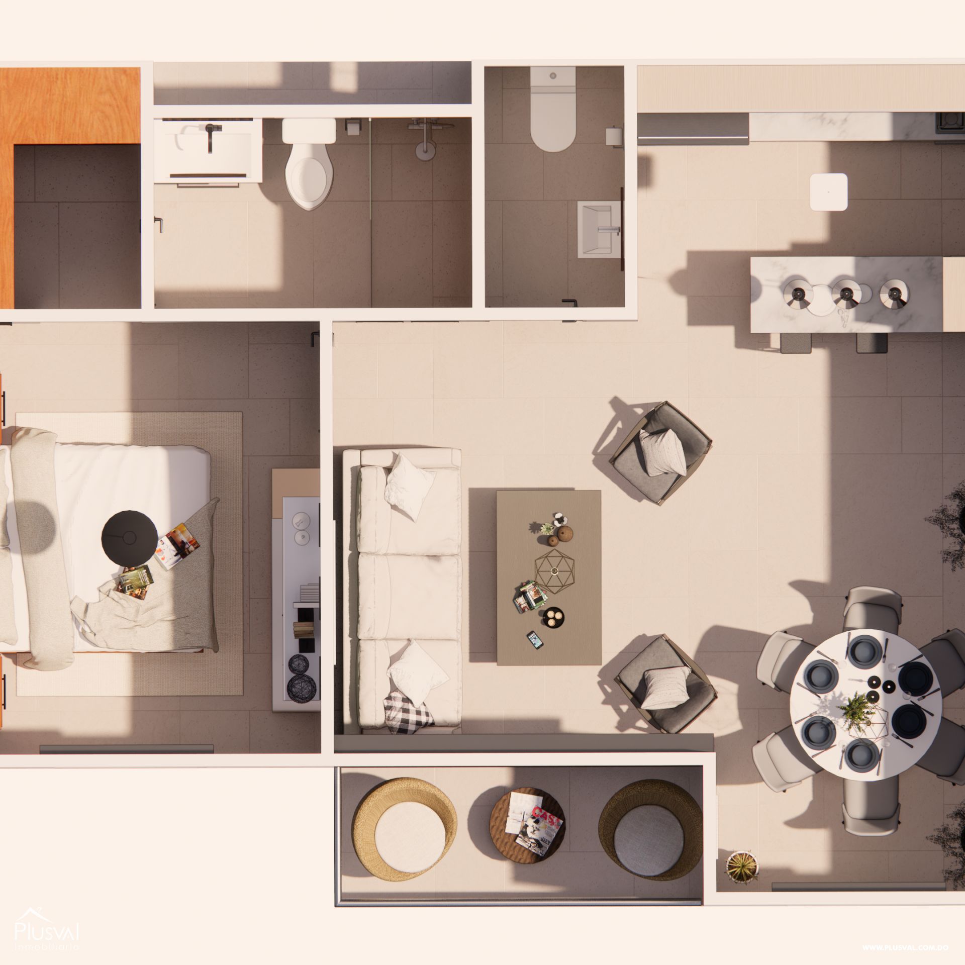 Apartamentos de 3 habitación con Acceso directo desde la autovía en Punta Cana 376686