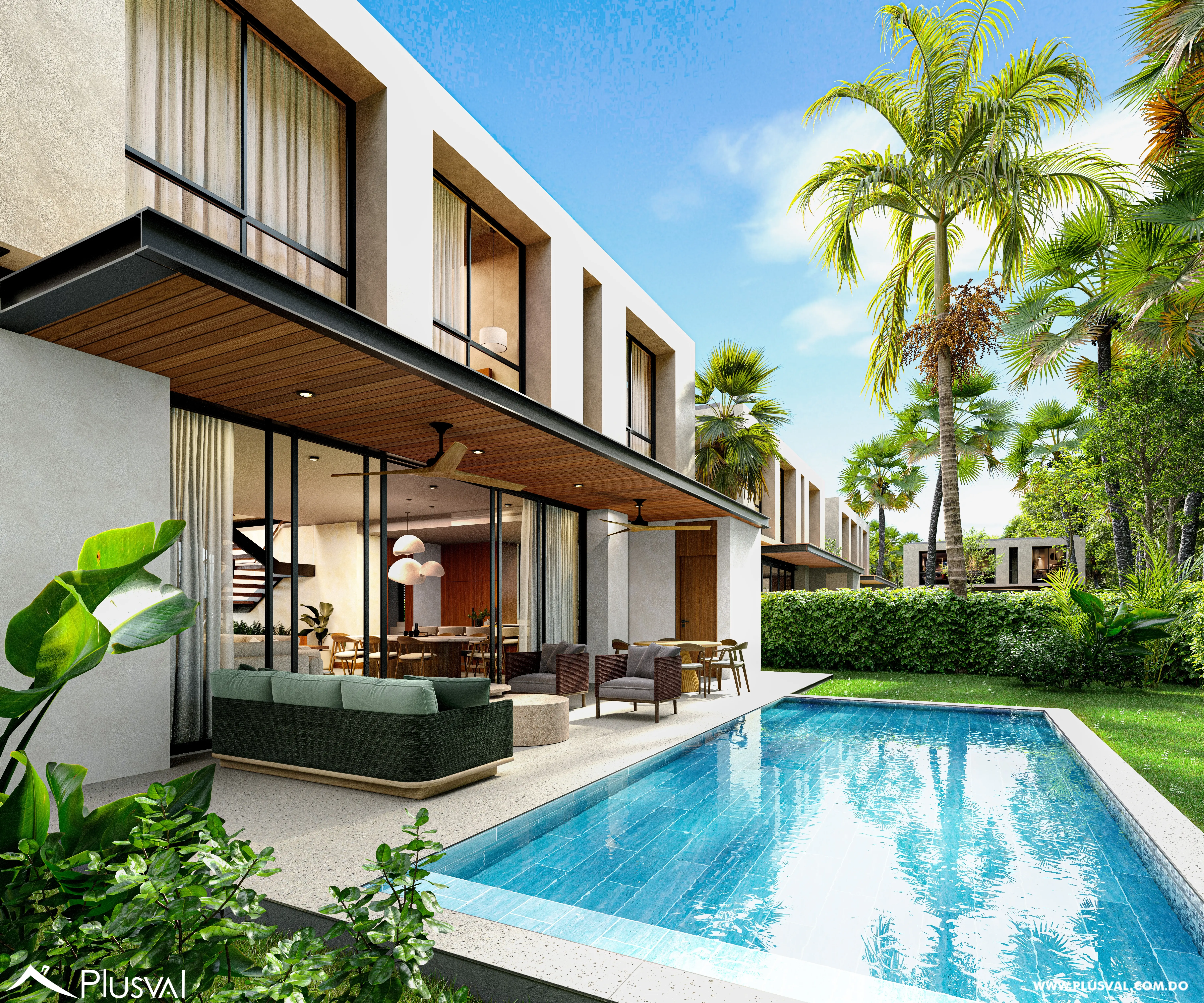 Villas en plano de 4 habitaciones en Cap Cana Punta Cana 478988