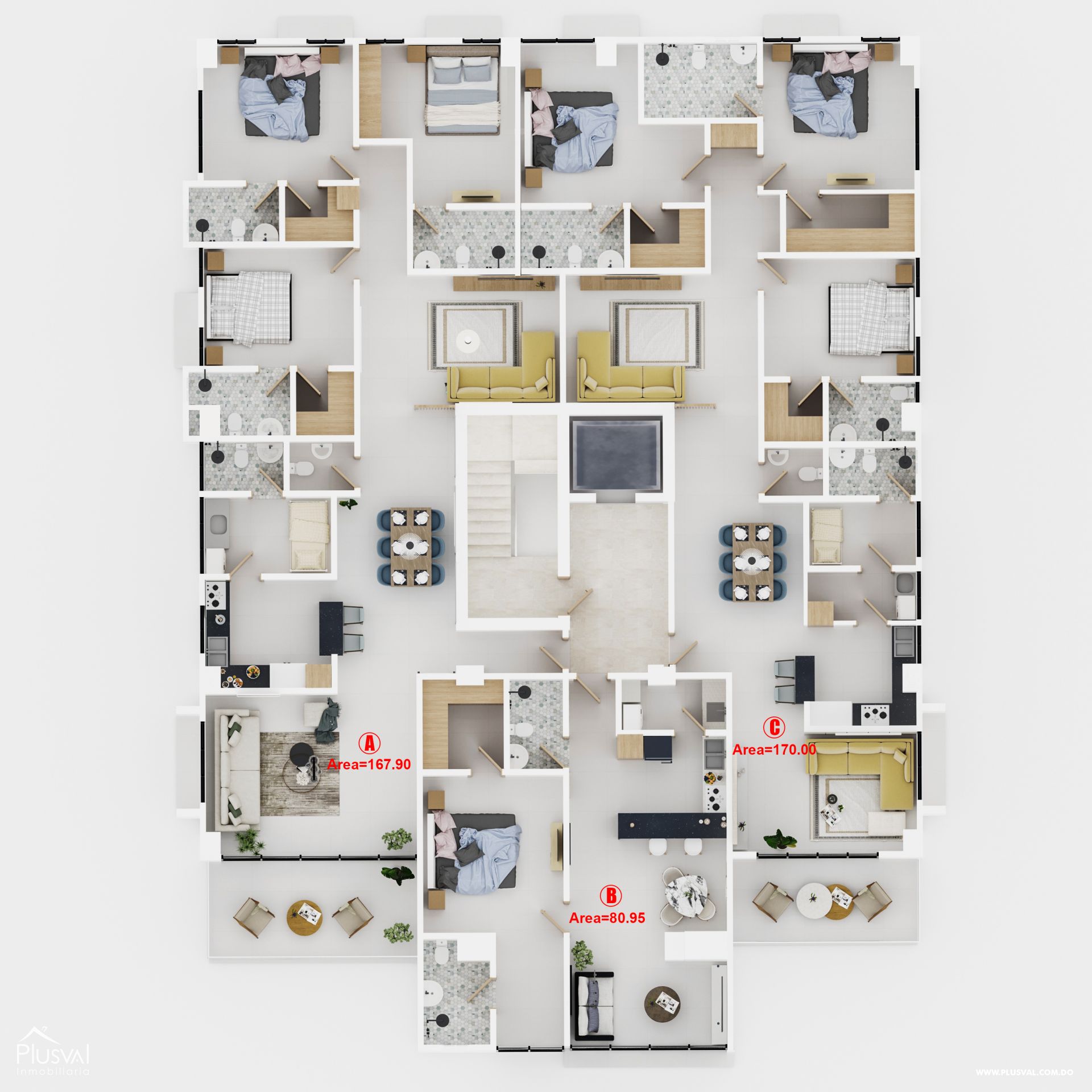 Apartamento en Los Cacicazgos de 1 y 3 habitaciones 338105