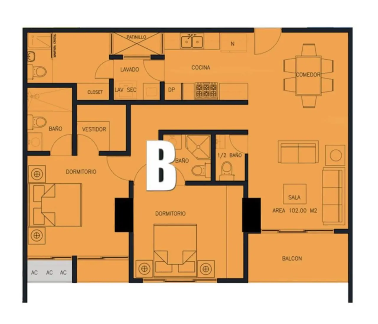 Apartamento en venta de 2 habitaciones en Serralles 462768