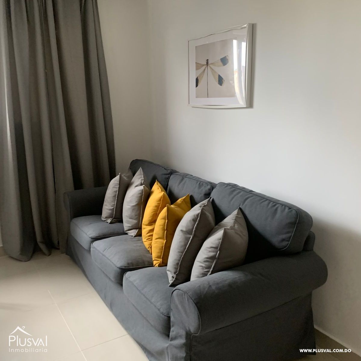 Apartamento amueblado de 1 habitación en Piantini, alquiler 194973