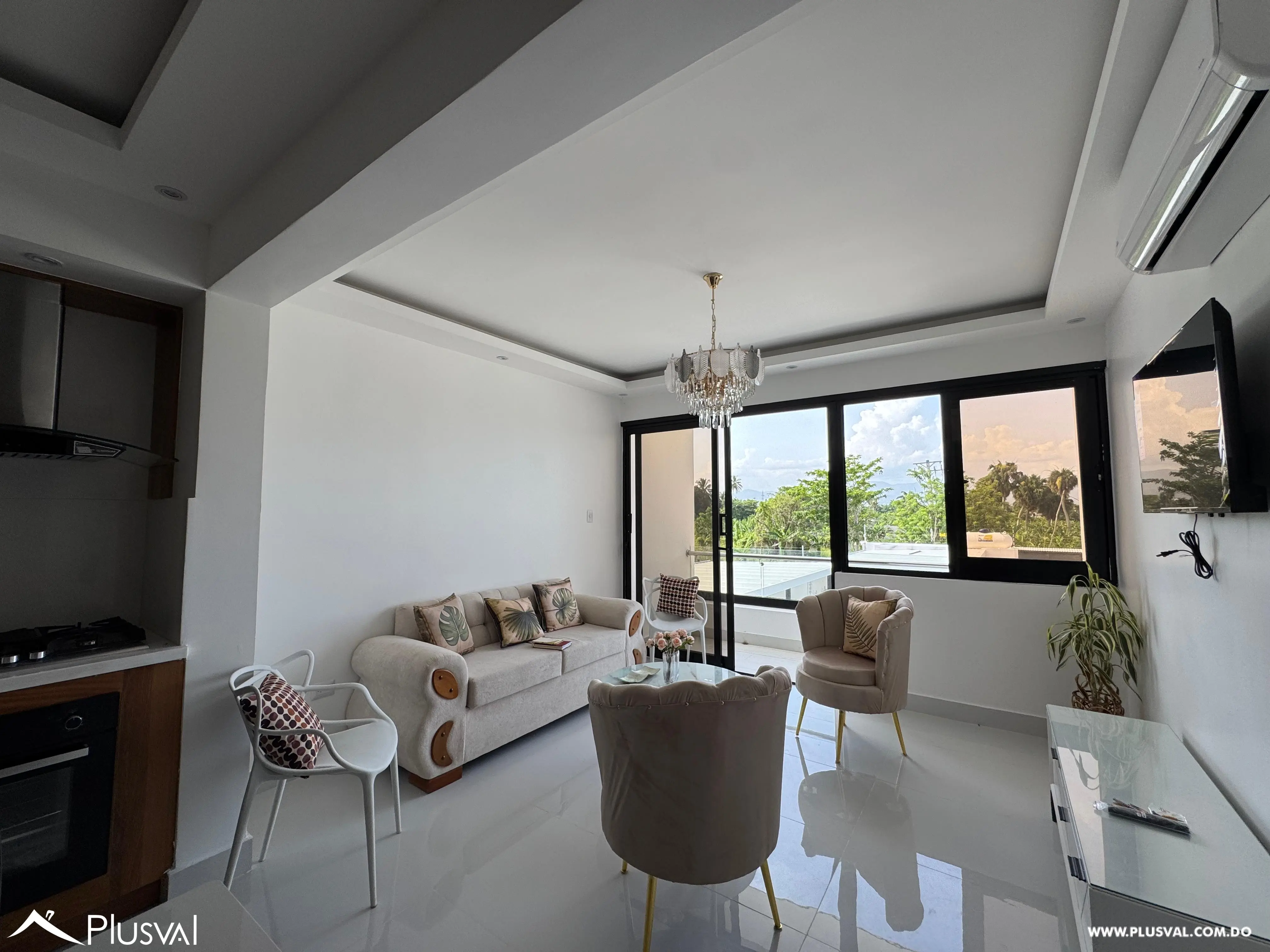 Apartamento Amueblado de 1 Habitación con Piscina y Línea Blanca 525555