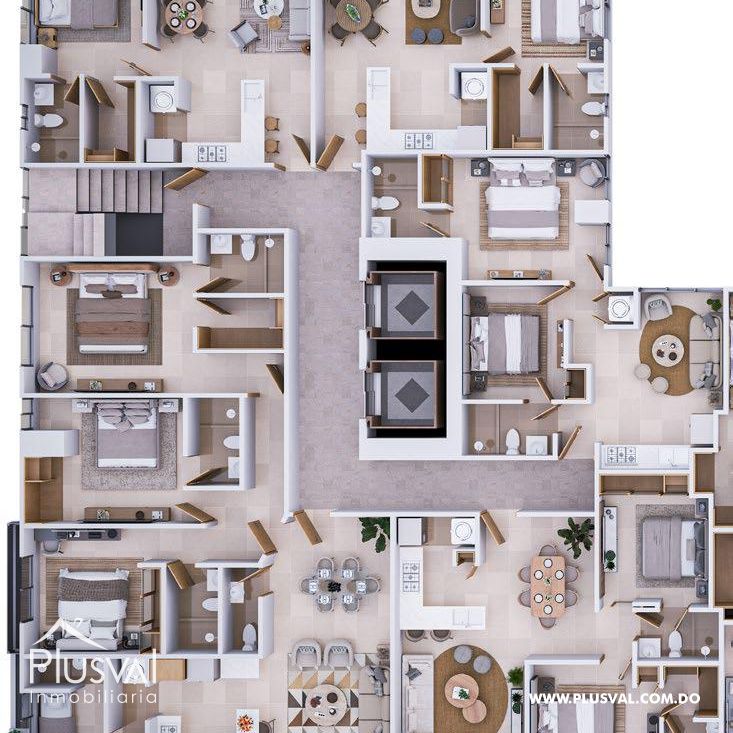 Apartamento en venta de 3 habitaciones en Evaristo Morales 458031