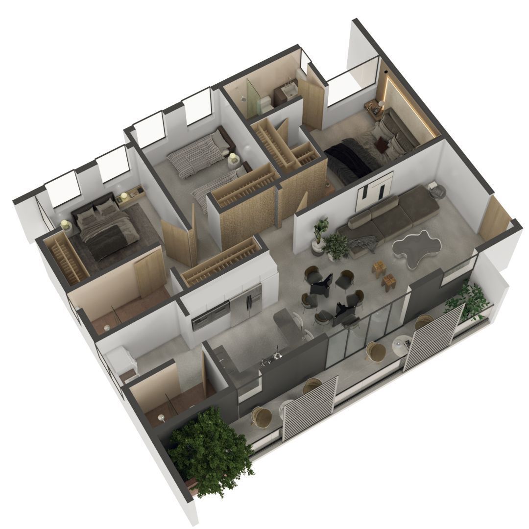APARTAMENTOS DE 3 HABITACIONES CON AREA SOCIAL EN LLANOS DE GURABO, SANTIAGO 300088
