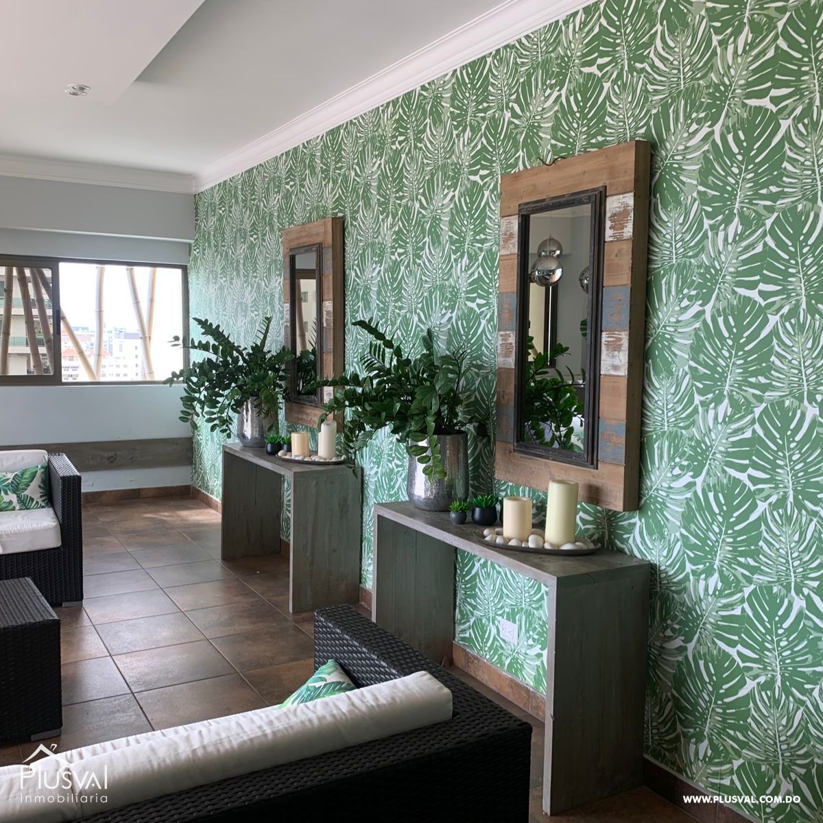 Apartamento amueblado de 1 habitación en Piantini, alquiler 194976